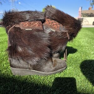 Pony Hair Tecnica Brown Fur Boots